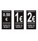 Cabinet Parts - Coin Door - Euro Price Sticker