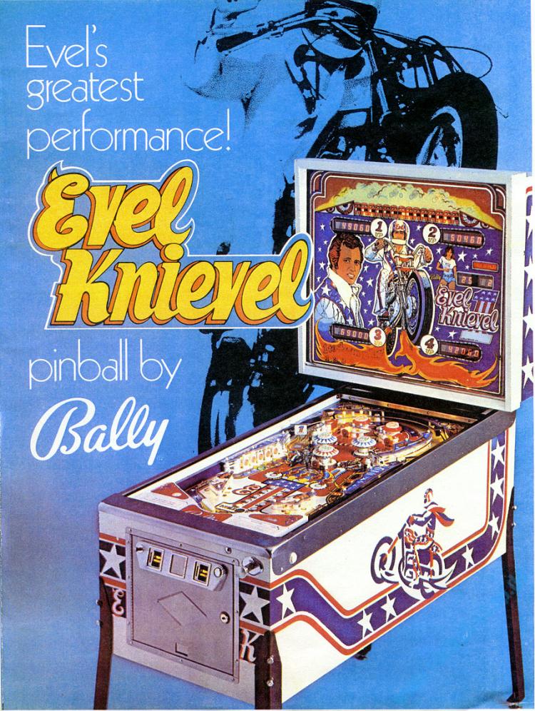 Bally EVEL KNIEVIL Pinball Machine 2 Decals for Bumper Caps