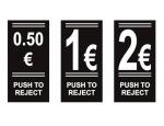 Coin Door - Euro Price Sticker